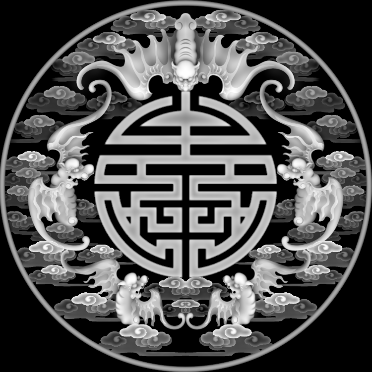 a0725灰度木雕石木雕格式bmpjdp五福精雕摆屏设计素材