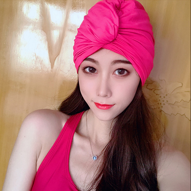 个性泳帽女士布料显脸小日游泳帽大头围时尚不泳帽