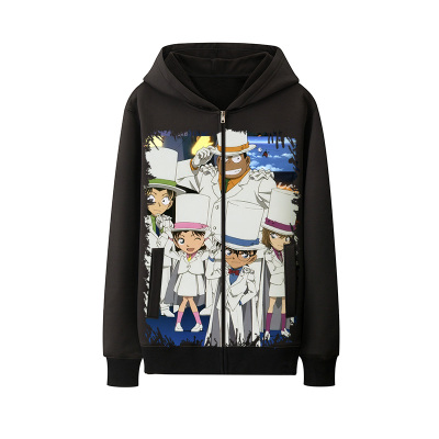 侦探柯南联名衣服男学生儿童秋冬套头连帽怪盗基德小兰卫衣