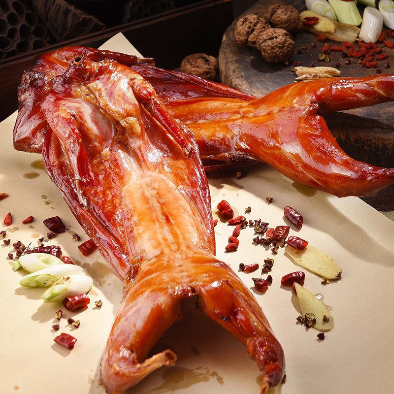 中华老字号柴沟堡手原味椒麻熏兔全兔熟食即食卤肉类