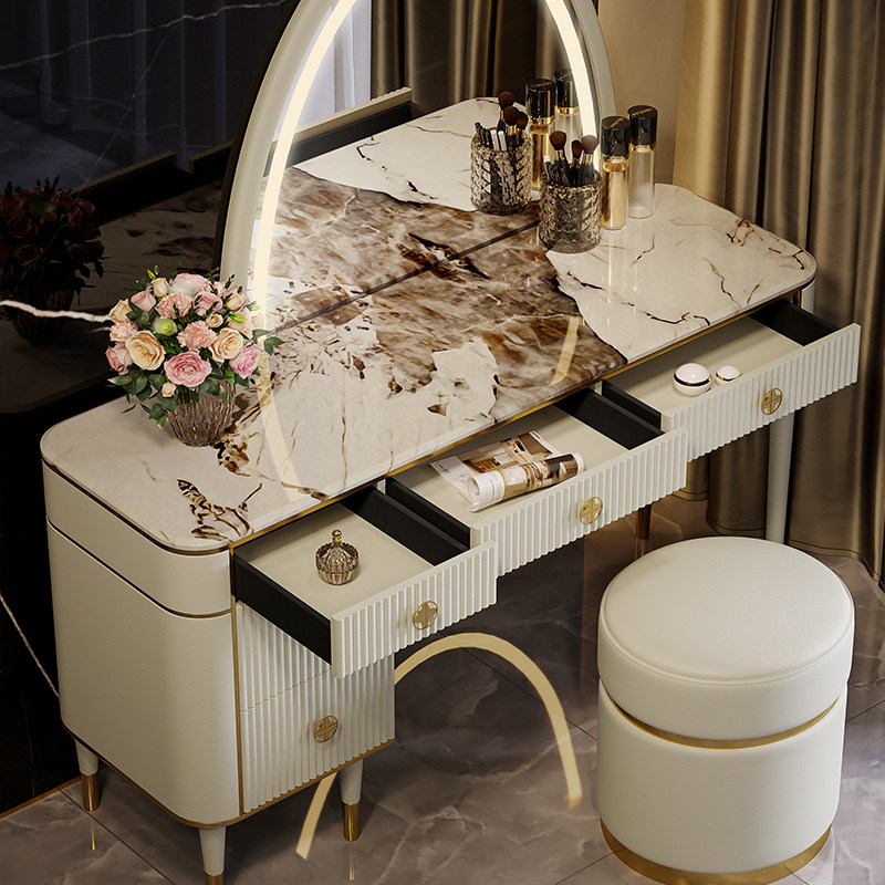 轻奢梳妆台卧室现代小户户型高端定制意式极简梳妆台