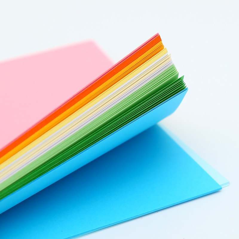 手工卡纸彩纸折纸晨光学生七彩绘画硬卡专用折纸