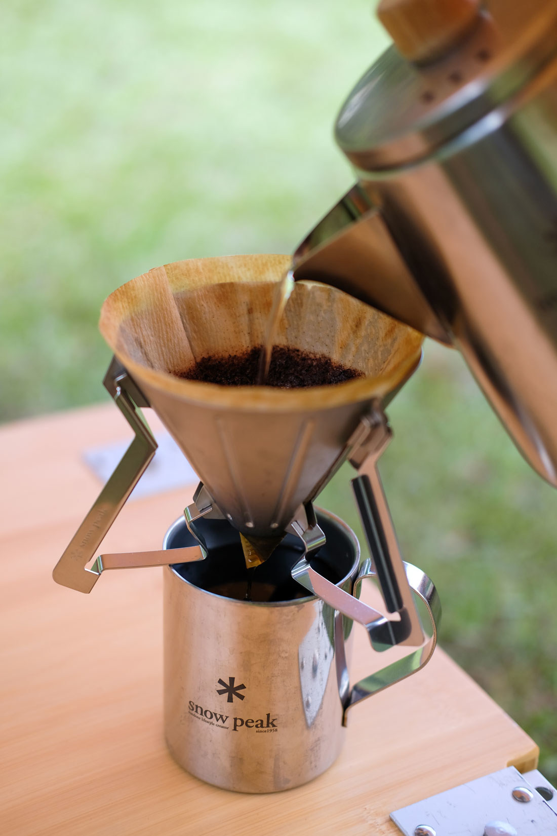 现货日本雪峰snowpeak营地咖啡大师手冲壶不锈钢水壶