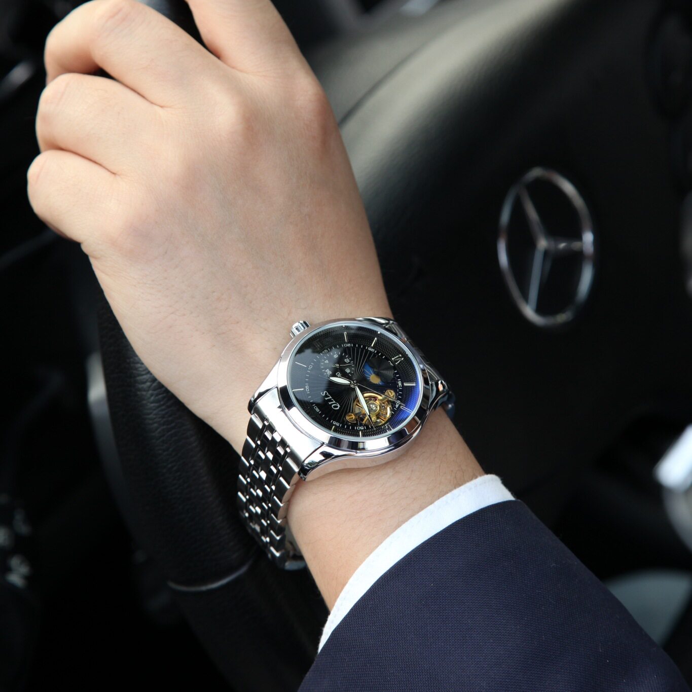 正品品牌新款奇诺男士手表时尚经典商务全自动机械国产腕表