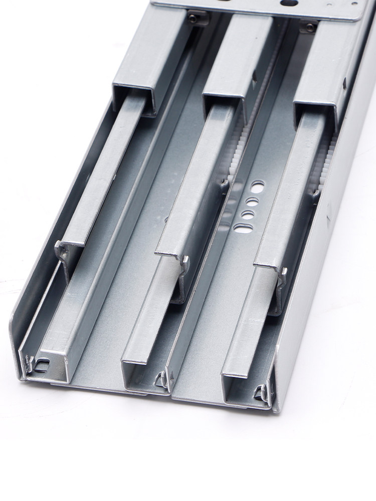 高深柜重型滑轨衣橱酒柜鞋柜滑道缓冲阻尼静音天地导轨抽拉柜轨