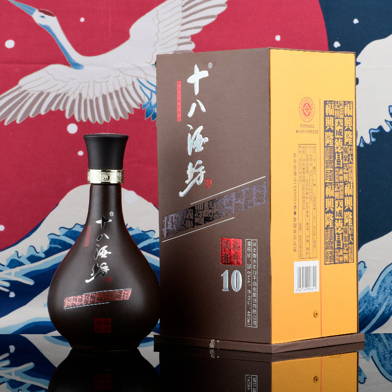【送礼佳品】十八酒坊38.8度陶藏10年480ml*4瓶纯粮国产白酒礼盒