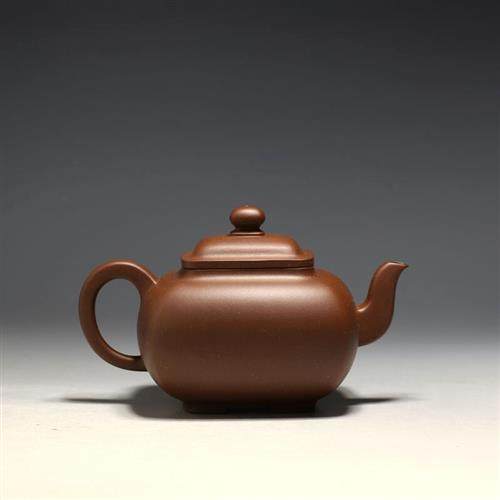 明理茶艺宜兴宜兴紫砂紫砂壶范立君手工方器450cc四方传炉干花