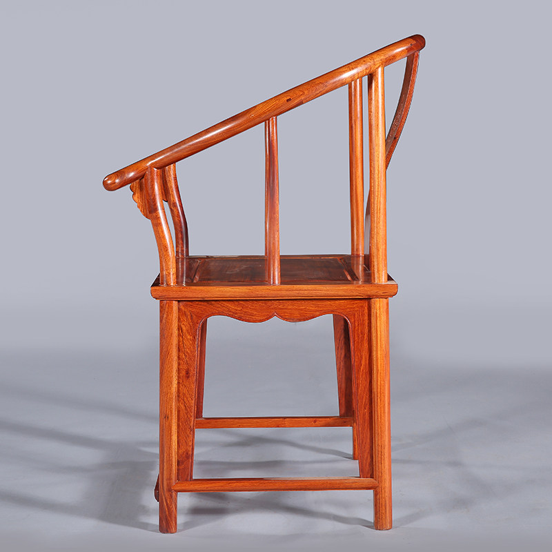 国标红木家具缅甸花梨圈椅大果紫檀中式实木太师椅圈椅