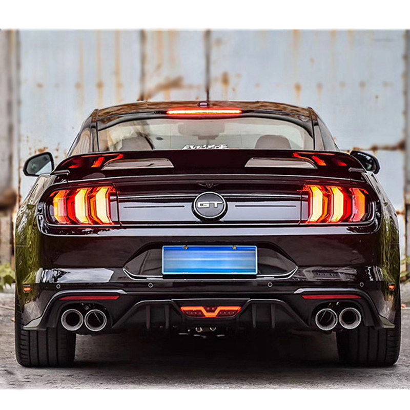 适用福特野马改装mustang1521款中美规gt500大尾翼碳纤纹1920款