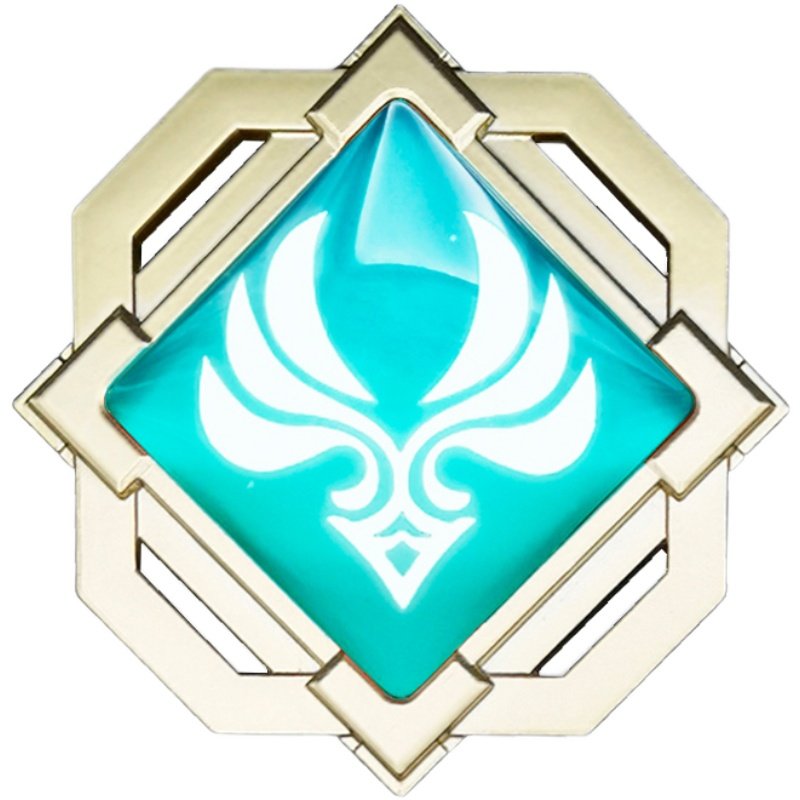 神之眼别针大号胸针风系枫原万叶魈胡桃雷电电将军钥匙扣