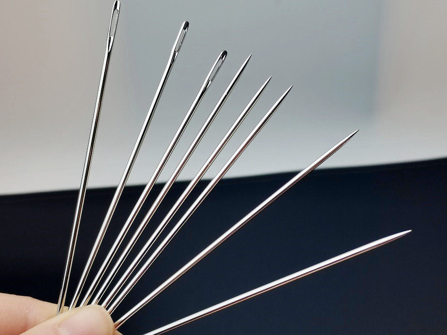 进口钢针大针家用手缝针加长被子打包皮革手工针