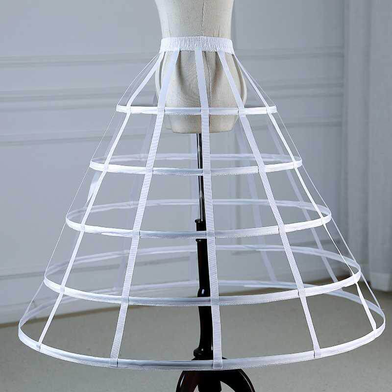 白色洛丽塔裙撑镂空鸟笼调节鱼骨钢圈黑色lolita婚纱裙撑