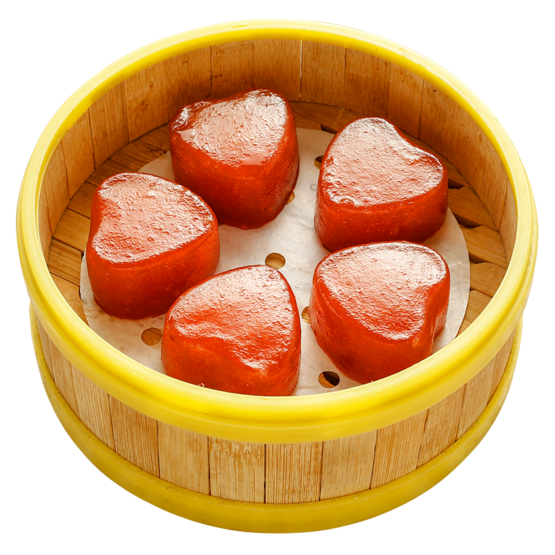 大笑心形红枣糕广式蒸糕点甜品小吃茶楼点心传统中式糕点