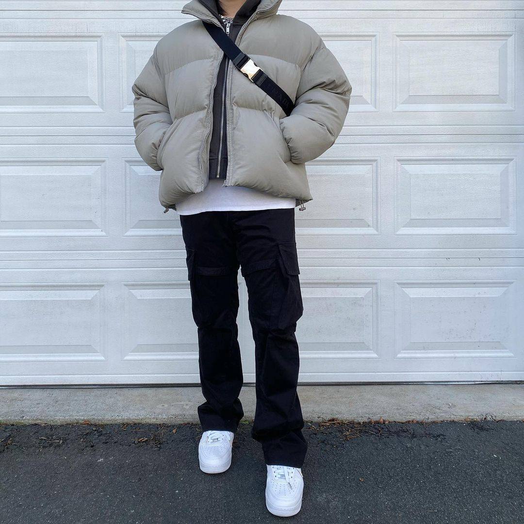 长裤高街vibe裤子秋冬修身vujade潮牌喇叭直筒休闲裤