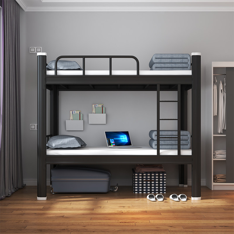 员工学校床子双人床双人下铺宿舍上下床高低木床铁艺