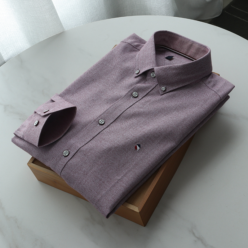 高柔磨毛！一线撤柜！外贸撤柜尾单男秋季商务休闲混纺纱长袖衬衫
