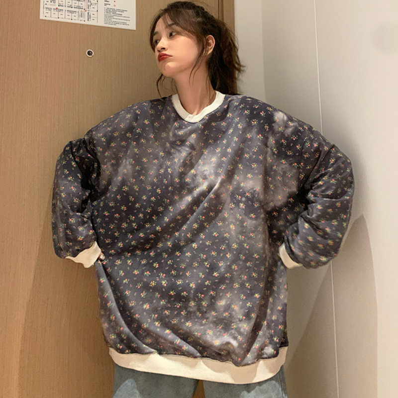 扎染卫衣女2020新款秋冬宽松韩版潮ins上衣bf卫衣