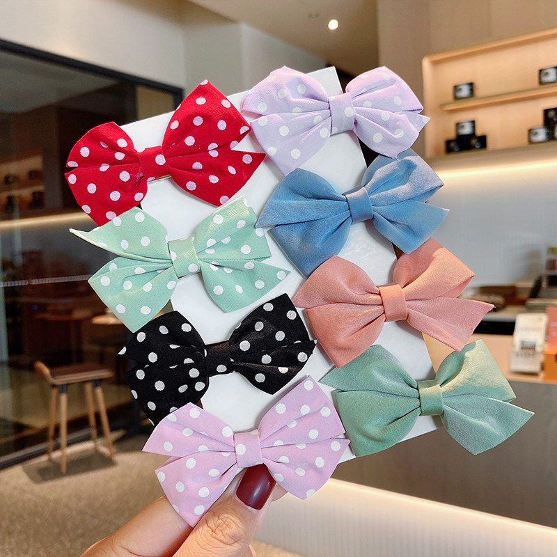 韩国儿童发夹布艺蝴蝶结发卡小女孩可爱头饰女童发饰
