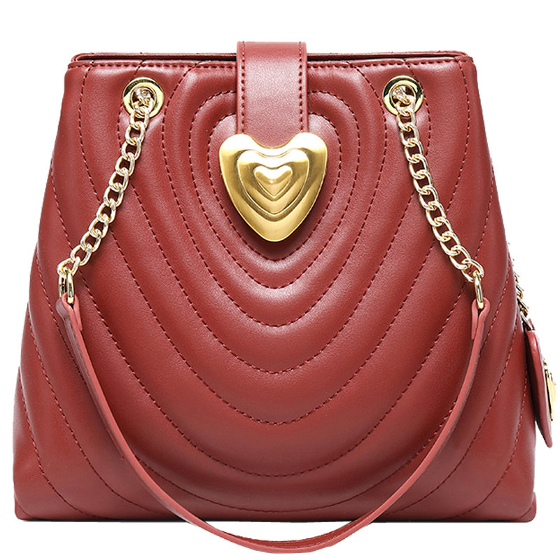 小ck红色新娘包包2020新款高级感时尚手提包女单肩斜挎女包结婚包