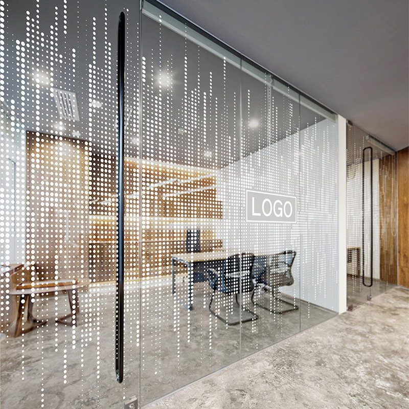 玻璃贴纸办公室艺术磨砂装饰logo定制门窗半透明瓷砖