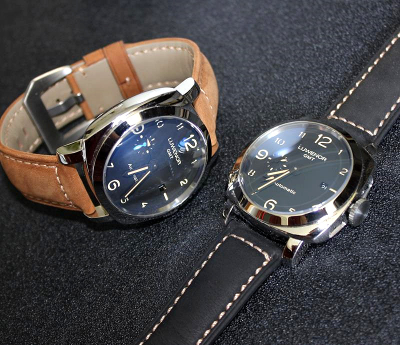 海鸥全自动机芯男表PAM441夜光防水疯马皮GMT硬汉大表盘机械手表