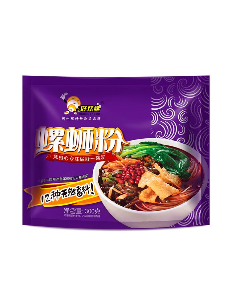 好欢300gx5袋装螺蛳正宗柳州特产螺狮速食酸辣螺蛳粉