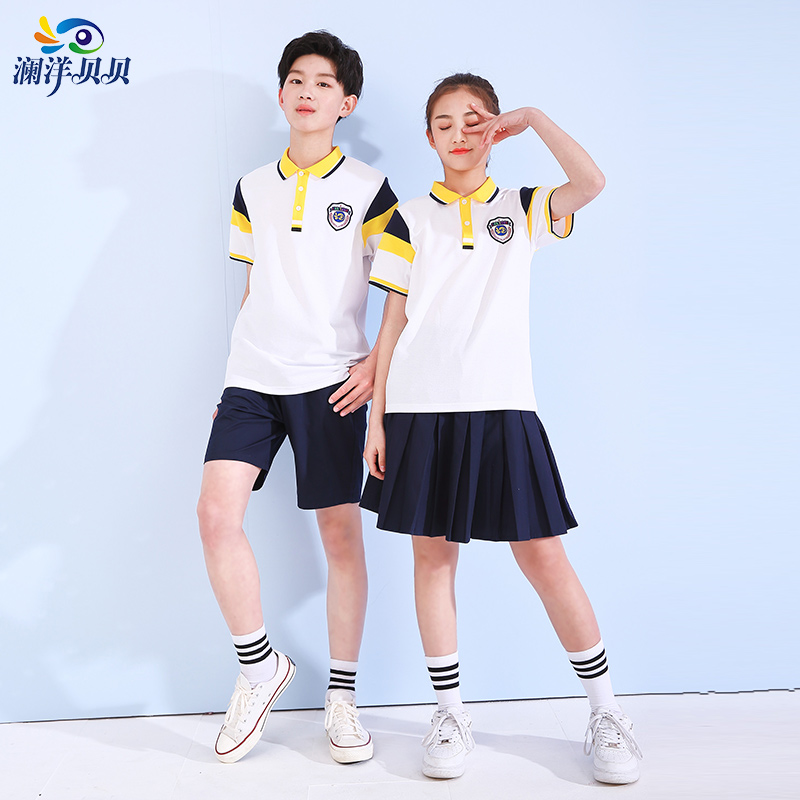 小学生夏季运动会统一服装儿童班服短袖短裙套装校服