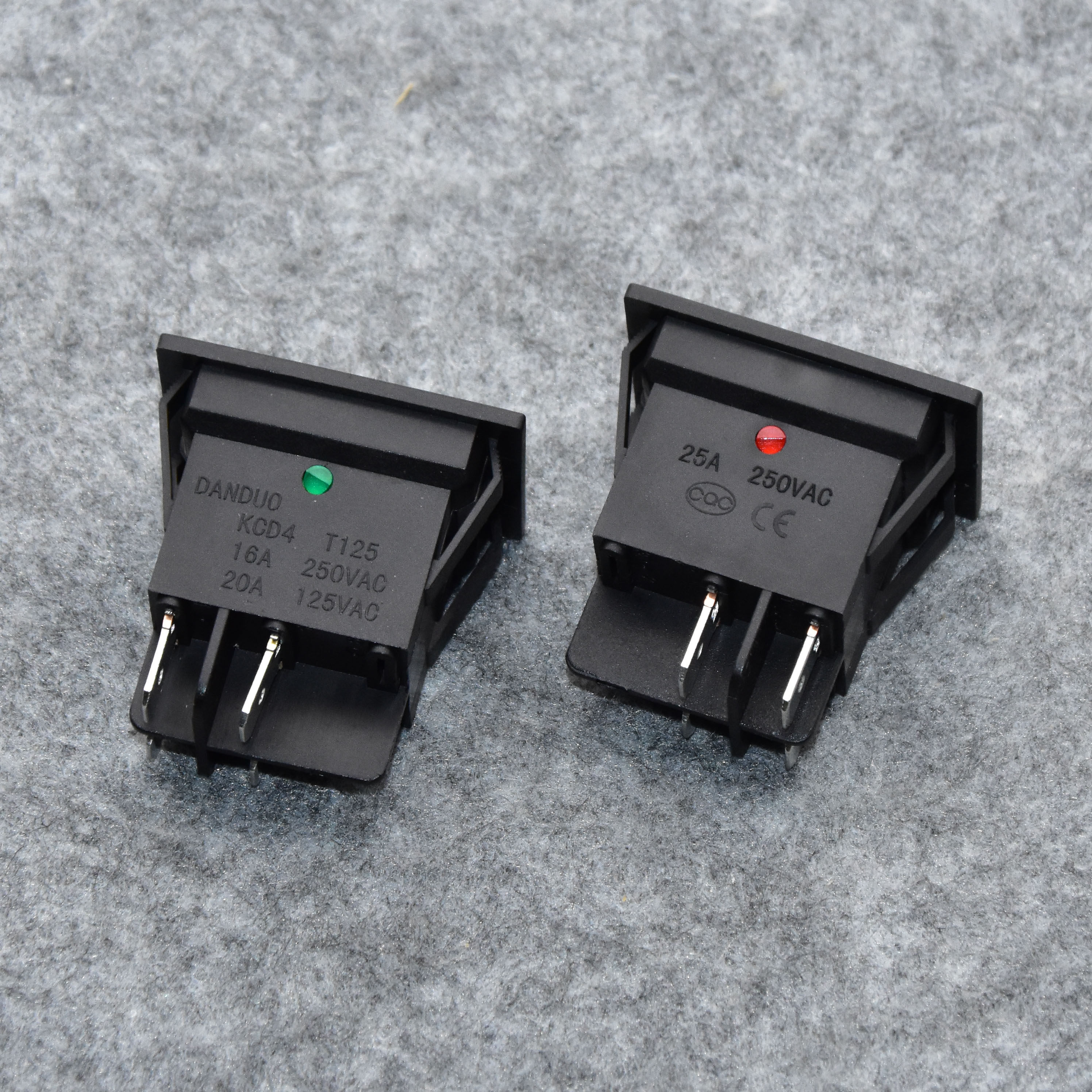 取暖器电暖桌电流大功率船型开关脚带陷入镶嵌按钮船形开关