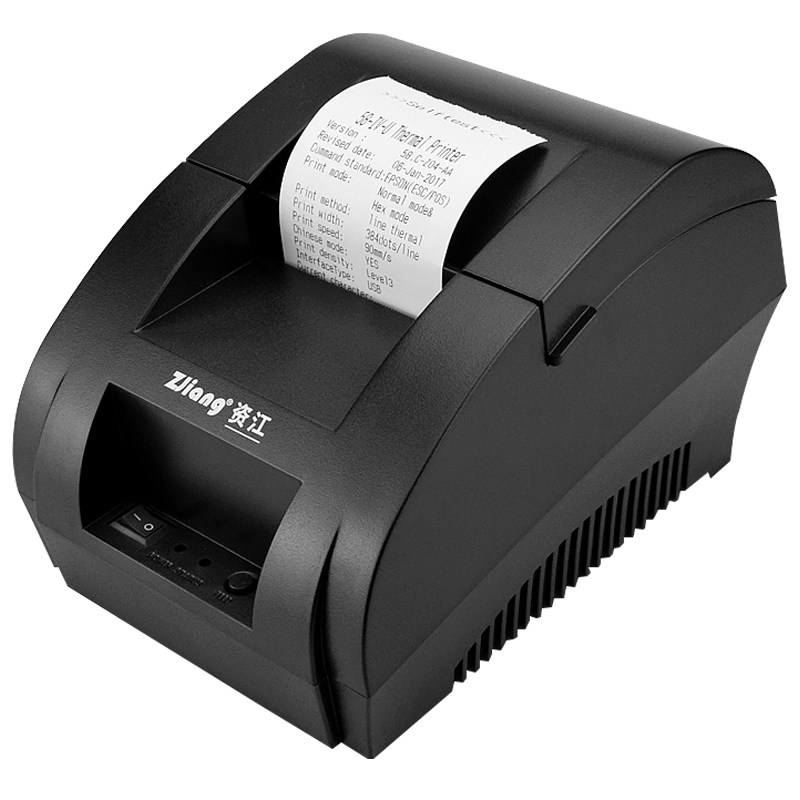 超市便利店收银票据打印 餐饮酒店收银票据58mm收款热敏打印机 usb