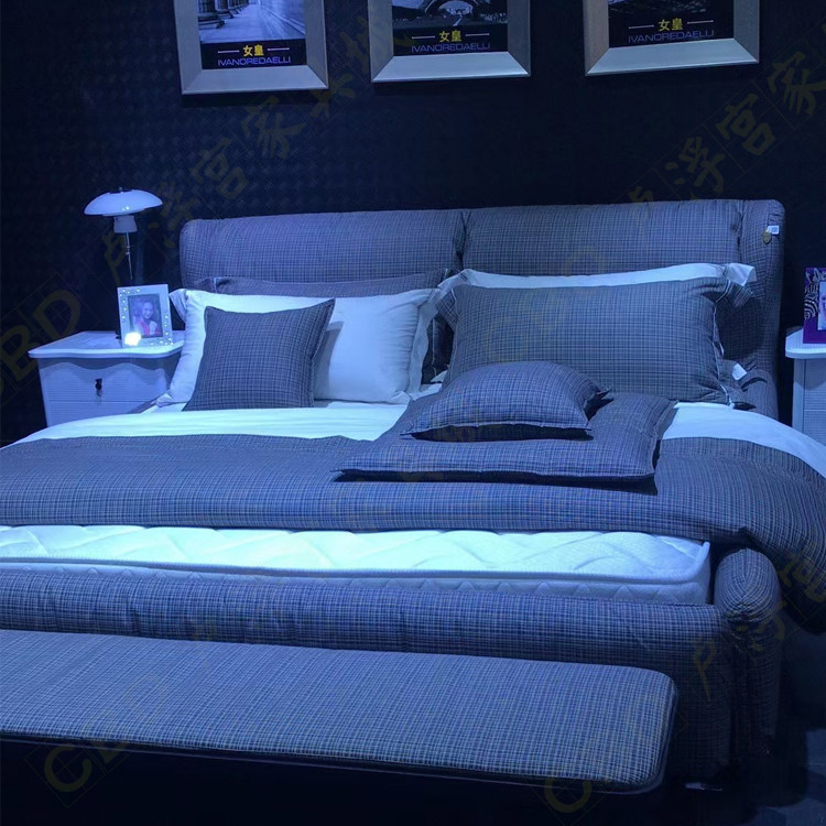 cbd布艺软床奢爱sa黑金hg55018米床李小璐同款布艺床