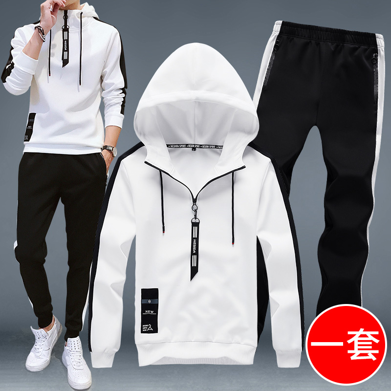 休闲运动套装男2022春秋款男生卫衣韩版潮流搭配帅气运动服两件套