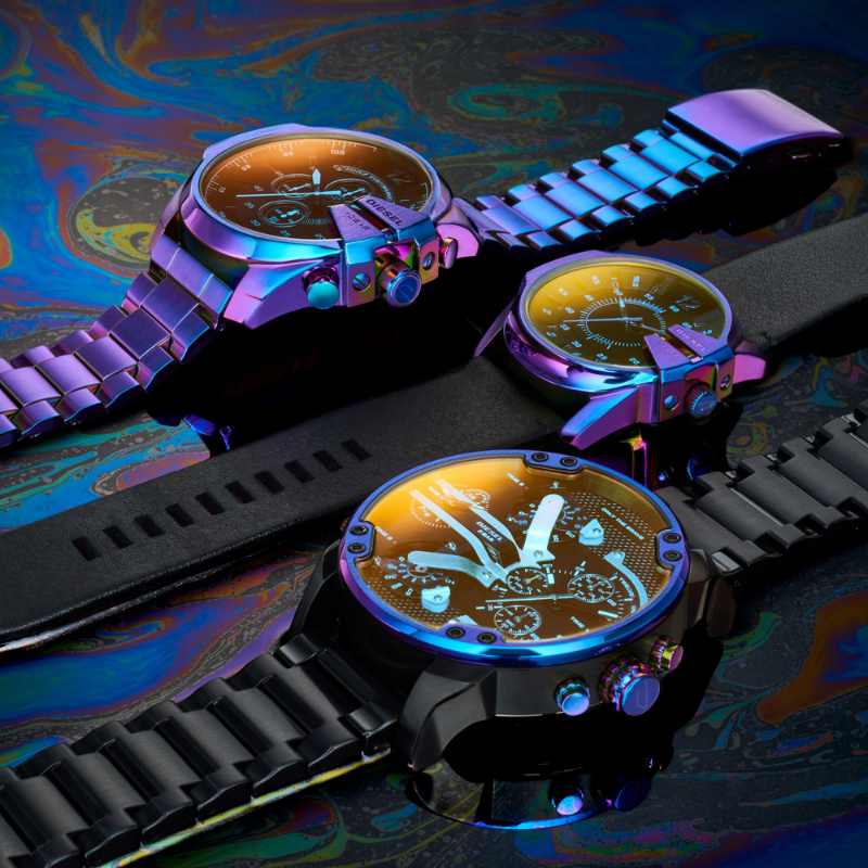 diesel迪赛手表变色变色龙龙大表盘欧美时尚潮流运动欧美腕表