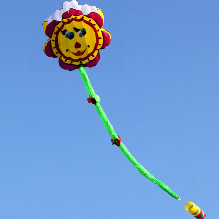 潍坊风筝向日葵软体风筝太阳花风筝笑脸软体9米微风易飞
