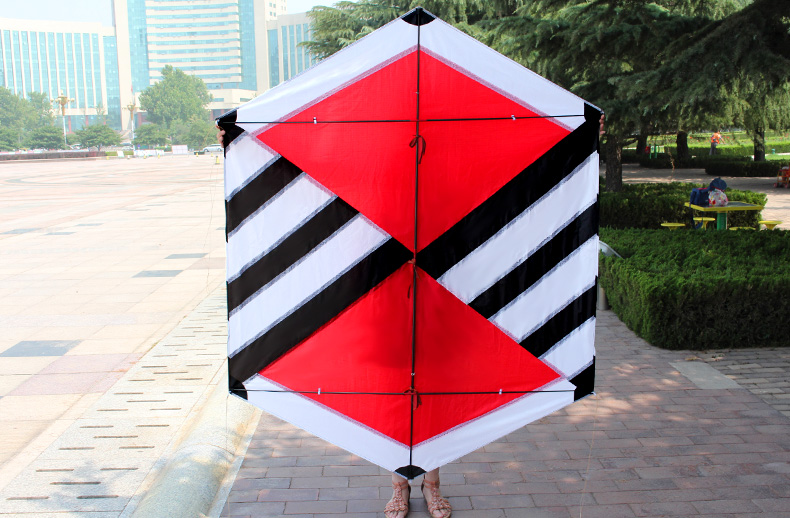 风筝六边形潍坊守护者微风易飞斑马线风筝