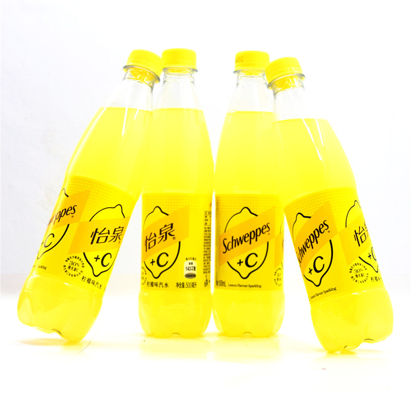 可口可乐怡泉维生素柠檬汽水500ml12瓶碳酸碳酸饮料