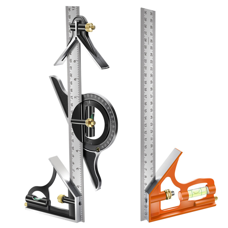 不锈钢活动角尺90度水平多功能组合直角尺木工万用45高精度角度尺