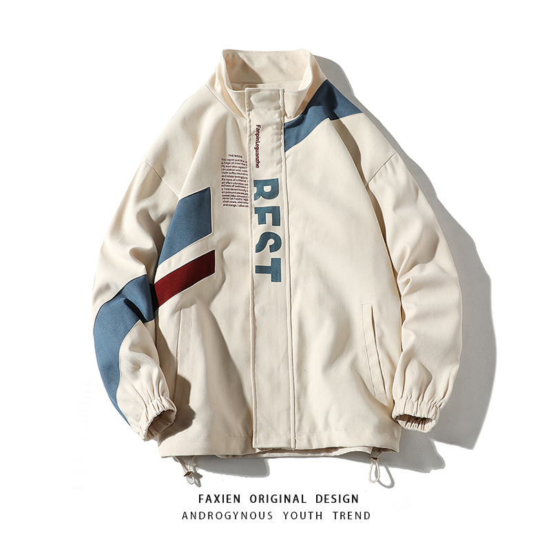 FAXIEN美式复古工装外套男宽松百搭2021新款ins潮cec韩版潮牌夹克