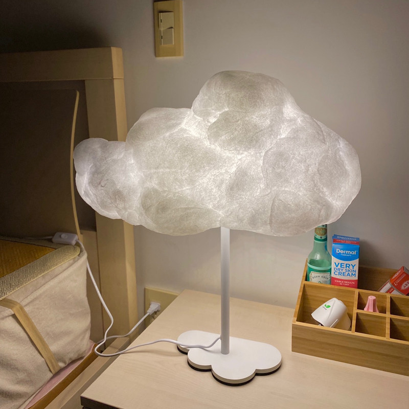 台灯卧室云朵床头头灯温馨浪漫棉花花灯白云ins装饰台灯