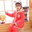 Children's flavored pajamas, autumn and winter boys, girls, coral and velvet thickened winter, boys, baby babies three -layer cotton Children's flavored pajamas, autumn and winter boys, girls, coral and velvet thickened winter, boys, baby babies three -layer cotton