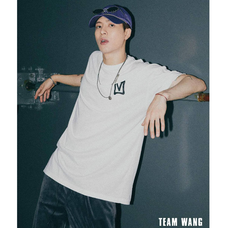 王嘉尔同款纯棉印花短袖t恤学生半短宽松体恤上衣潮男女夏装