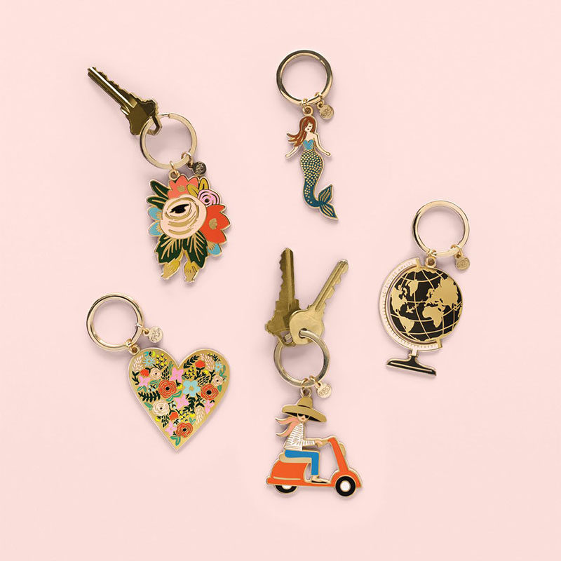 riflepaper美国进口钥匙扣插画师品牌创意趣味女孩钥匙扣