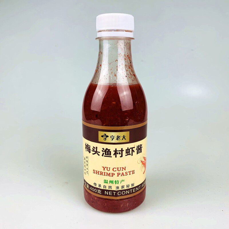 好鲜生温州特产梅头虾酱400g2瓶秘制虾籽酱蒸虾酱