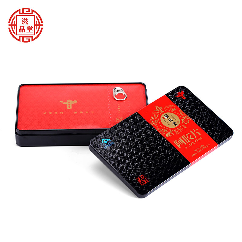 华珍堂正宗纯驴皮手工山东阿胶片阿胶糕固元膏原料打粉240g铁盒装