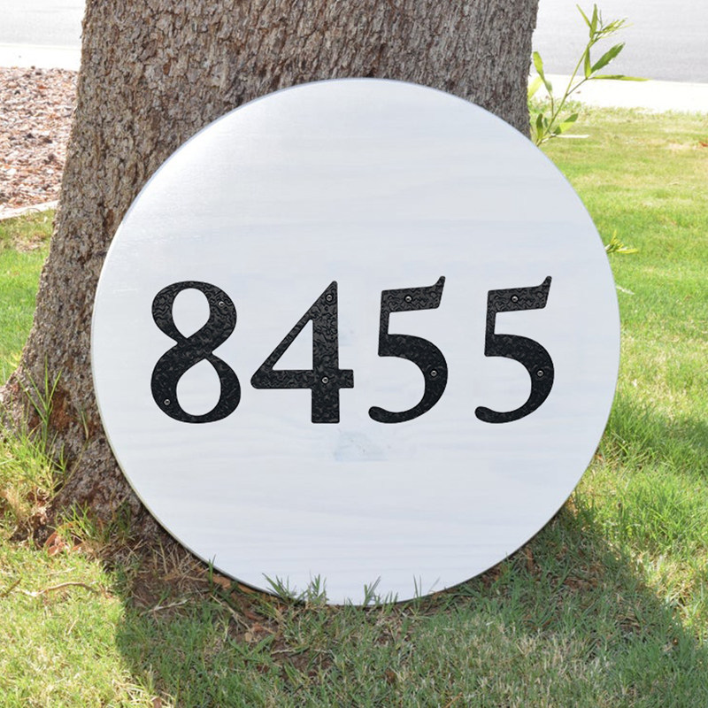 127mm黑色压花数字门牌号家用号牌门牌