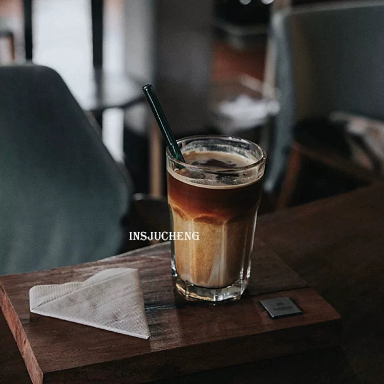 耐热奶茶果汁牛奶拿铁咖啡美式玻璃冰美商用玻璃杯