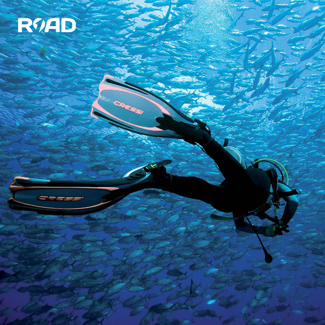 cressireactionebs潜水脚蹼专业深潜蛙鞋可调调节脚蹼