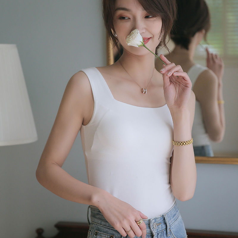 小清新带胸垫可外穿吊带bra一体文胸少女内搭背心吊带