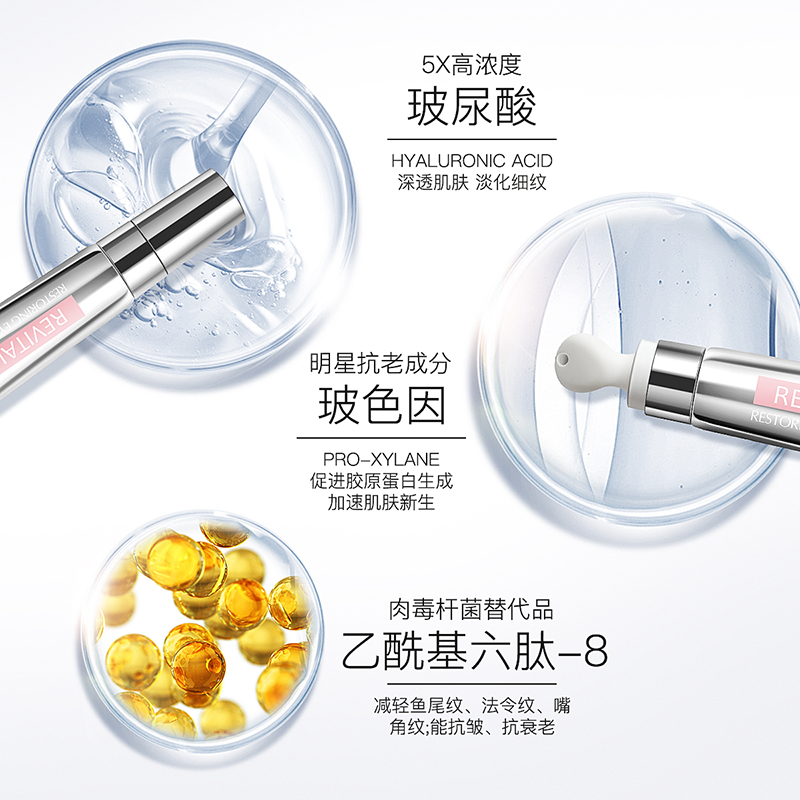 拉雅时代玻色因小熨斗眼霜淡化黑眼圈眼袋抗皱抚平细纹补水熬夜