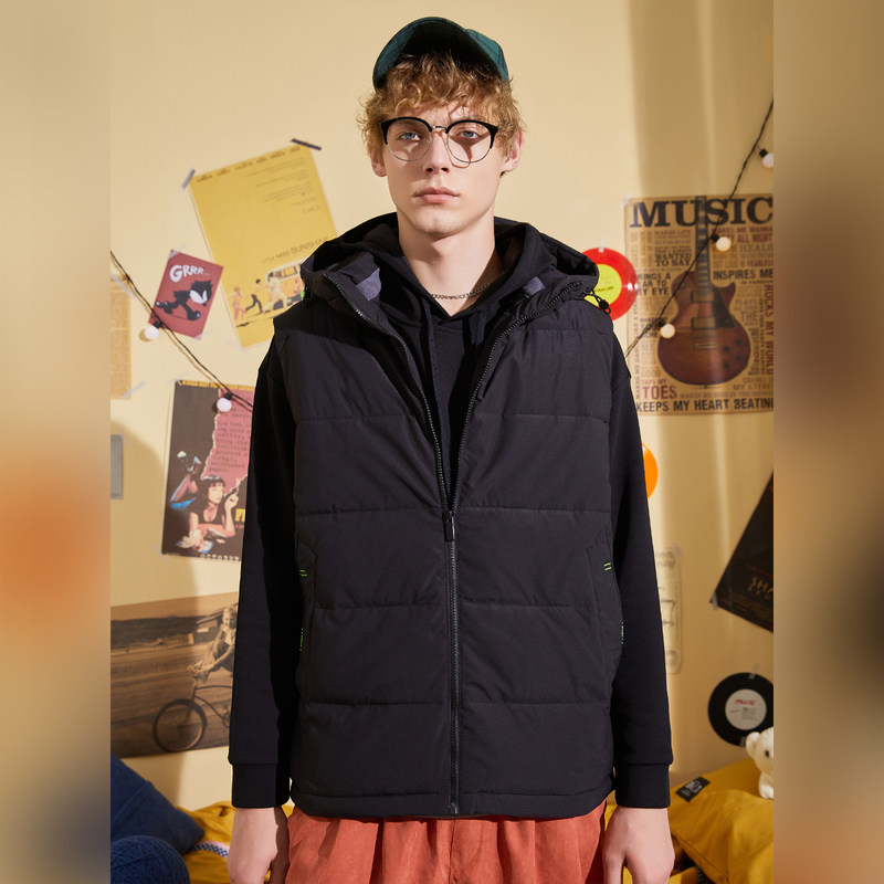 2020冬季棉马甲时尚无袖连帽休闲外套男10b1001  fastfish  快鱼服饰