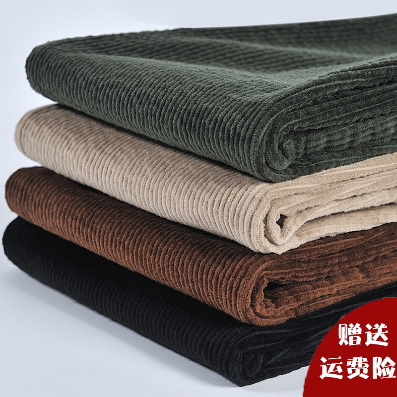 纯棉高腰弹力宽松直筒裤灯芯绒女裤秋冬中老年条绒裤加绒休闲裤女